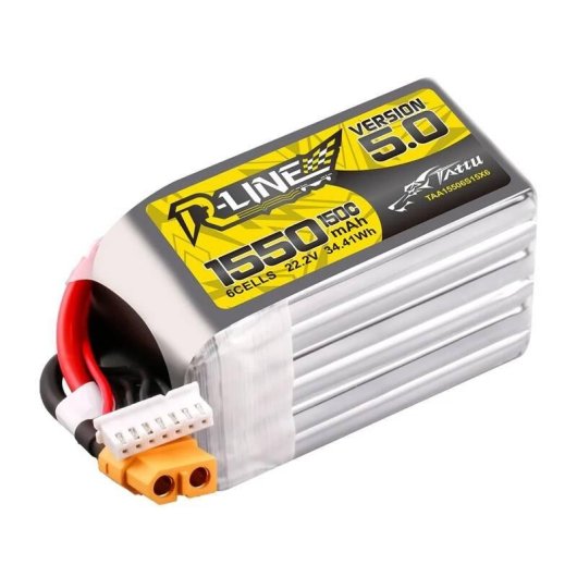 Batteria Lipo Tattu R-Line Version 5.0 1550mAh 22.2V 150C 6S con connettore XT60