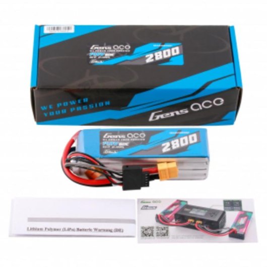 Batteria Gens ace GEA284S60X6GT 2800mAh 14.8V 60C LiPo XT60