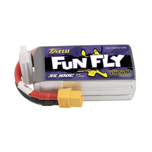 Bateria Tattu Funfly 1550mAh 11.1V 100C 3S1P para Multicoptero