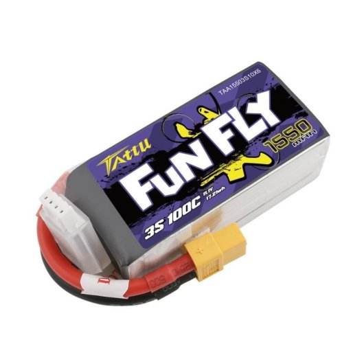 Bateria Tattu Funfly 1550mAh 11.1V 100C 3S1P para Multicoptero