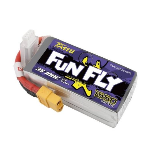 Bateria Tattu Funfly 1550mAh 11.1V 100C 3S1P para Multicoptero