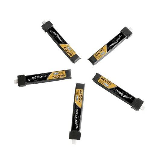 Batteria LiPo Tattu 300mAh 3.8V 75C 1S1P HV BT2.0.5 (5 unità)