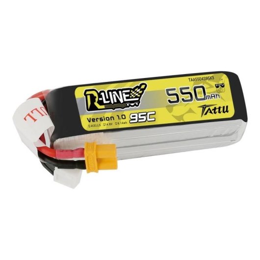 Batterie Tattu R-Line 550mAh 14.8V 95C 4S1P pour drones