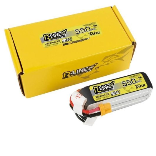 Batterie Tattu R-Line 550mAh 14.8V 95C 4S1P pour drones