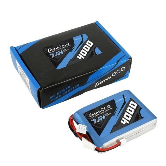 Bateria para emissor Gens Ace 4000mAh 7.4V LiPo Azul