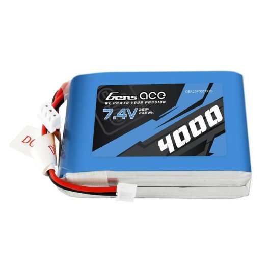 Bateria para emissor Gens Ace 4000mAh 7.4V LiPo Azul