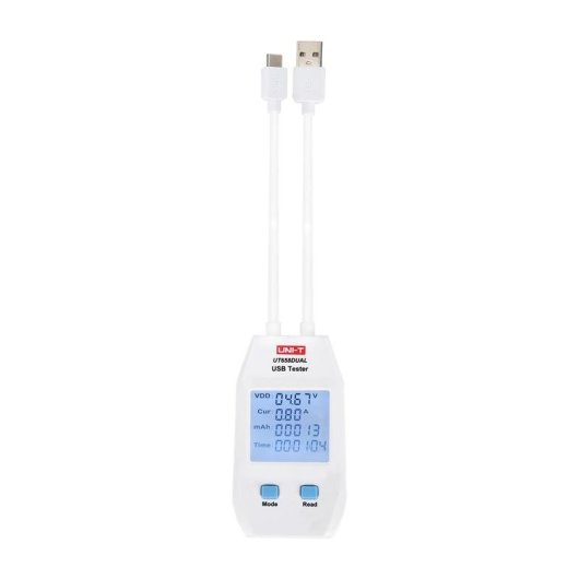 Testador USB UNI-T UT658DUAL Dupla Porta Tipo A e C
