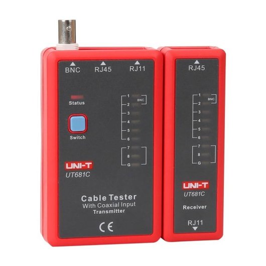 Testador de cabos de rede UNI-T UT681C RJ45 RJ11 BNC