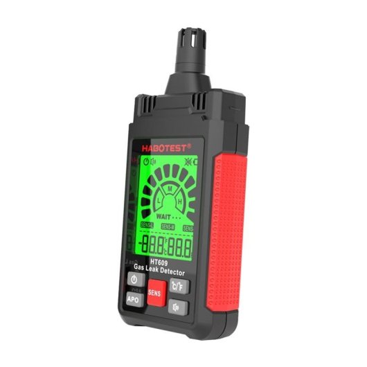 Detector de Gas Habotest HT609PRO Sensibilidad Ajustable Sonda Telescópica Alarma Dual