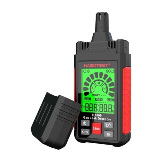 Detector de Gas Habotest HT609PRO Sensibilidad Ajustable Sonda Telescópica Alarma Dual