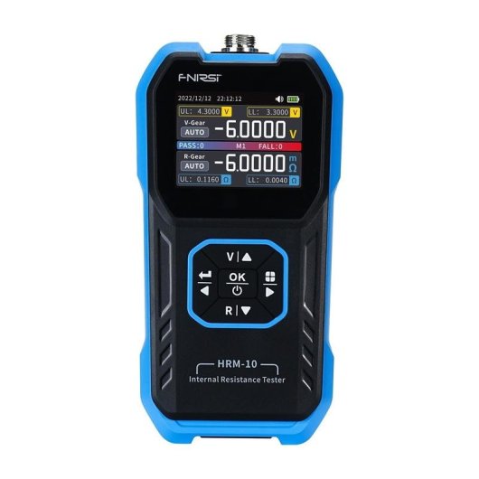 Medidor de resistencia interna FNIRSI HRM-10 para baterías