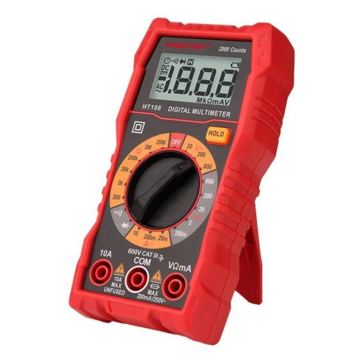 Multimètre Numérique Universel Habotest HT108L avec Lampe de Poche et Mesure True RMS