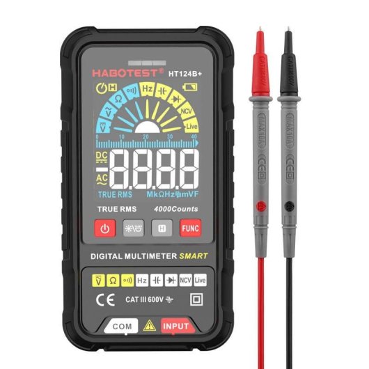 Multímetro Universal Digital Habotest HT124B+ con Linterna
