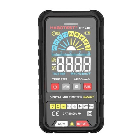 Multímetro Universal Digital Habotest HT124B+ con Linterna