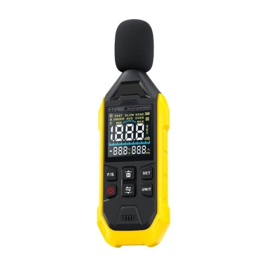 Medidor de ruído FNIRSI FDM01 com medição de temperatura e humidade