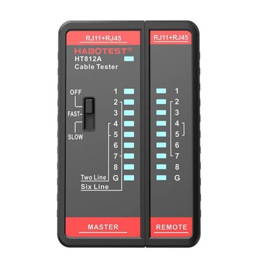 Probador de cables Habotest HT812A RJ45/RJ14/RJ12/RJ9
