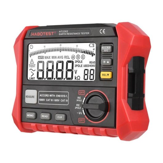 Medidor de resistencia de tierra Habotest HT2302 digital