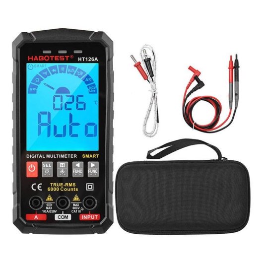Multímetro Universal Digital Habotest HT126A con Linterna LED