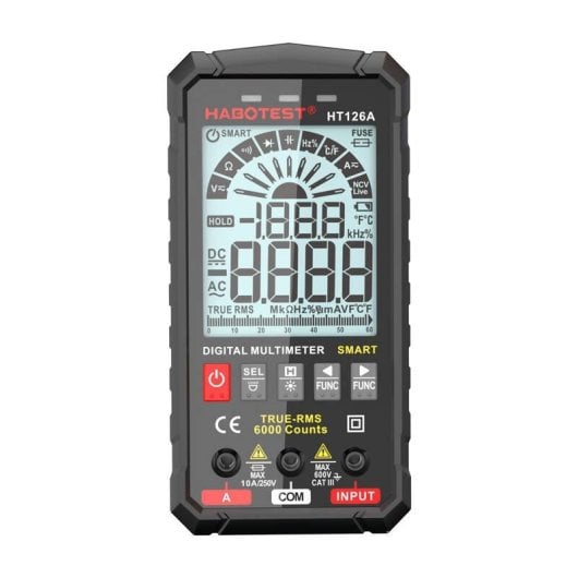 Multímetro Universal Digital Habotest HT126A con Linterna LED