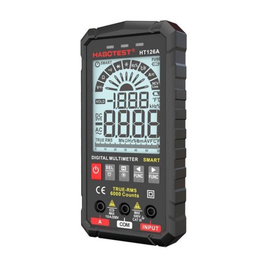 Multímetro Universal Digital Habotest HT126A con Linterna LED