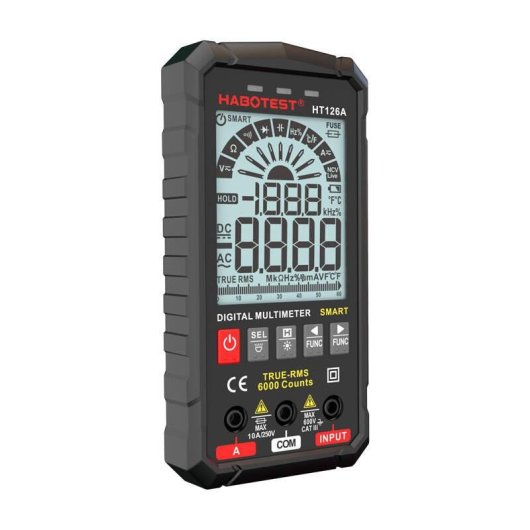 Multímetro Universal Digital Habotest HT126A con Linterna LED
