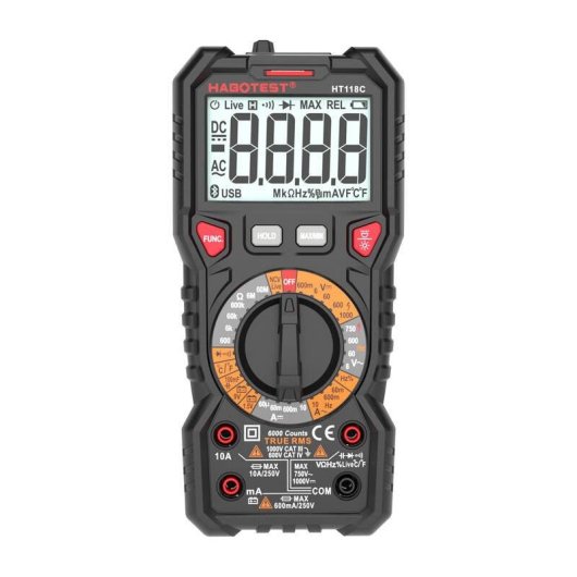 Multímetro Digital Habotest HT118C True RMS con Linterna