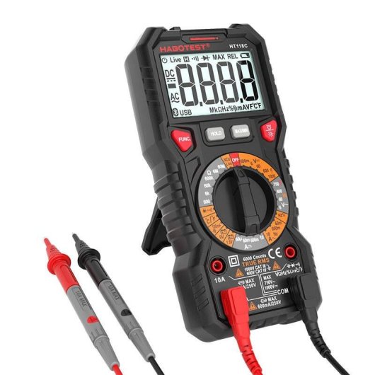Multímetro Digital Habotest HT118C True RMS con Linterna
