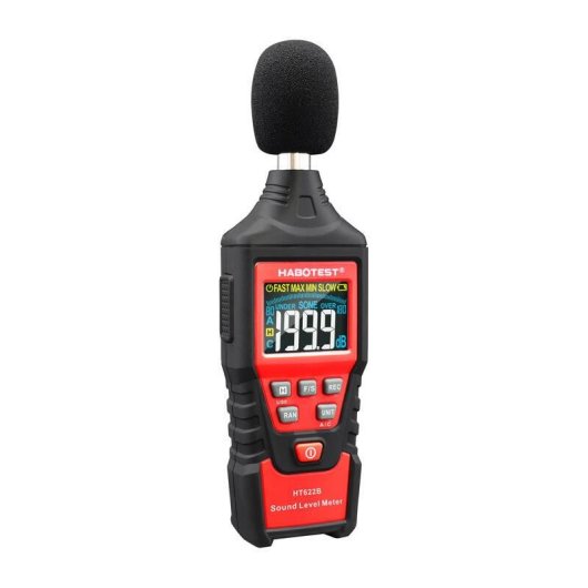 Medidor de sonido Habotest HT622B USB A/C con pantalla LCD a color