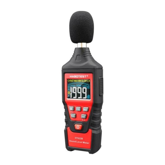 Medidor de sonido Habotest HT622B USB A/C con pantalla LCD a color