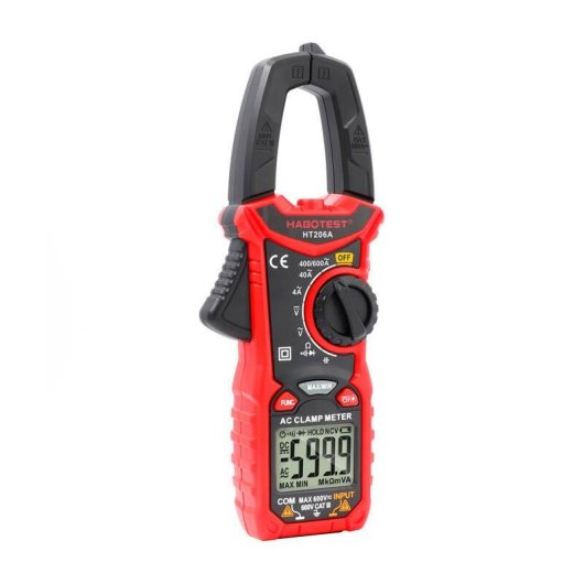 Pinza Amperimétrica Digital Habotest HT206A True RMS 4000 Counts