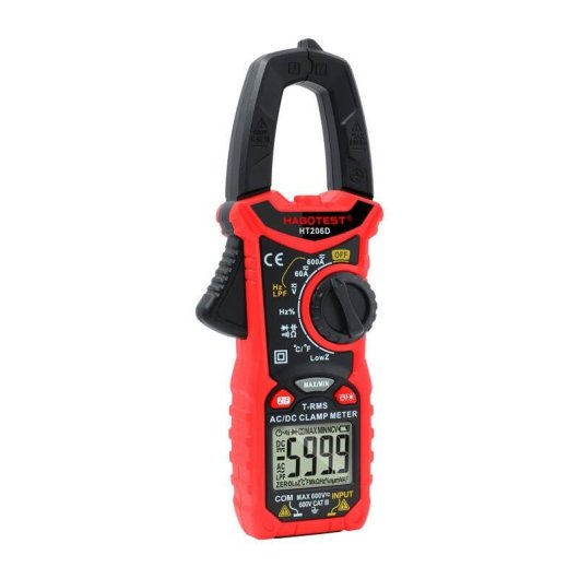 Pinza Amperimétrica Habotest HT206D True RMS, NCV, LPF