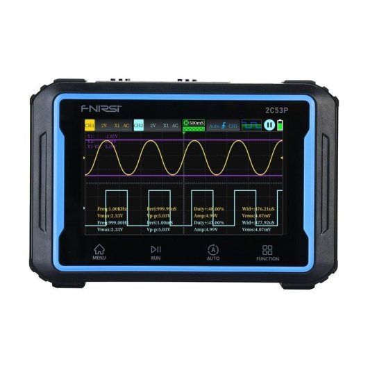 Osciloscopio Portátil FNIRSI 2C53P 4.3" 3 en 1 Multímetro Generador