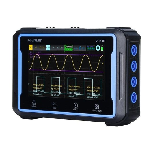 Osciloscopio Portátil FNIRSI 2C53P 4.3" 3 en 1 Multímetro Generador