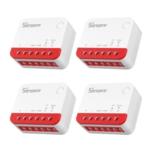 Interruptor inteligente Sonoff MINI-ZBRBS Zigbee 3.0 compatible Home Assistant Pack 4 Unidades