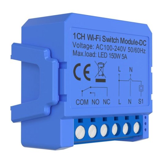 Relé Wi-Fi Avatto WSM16-DC-1 Control iluminación Empotrable Compacto