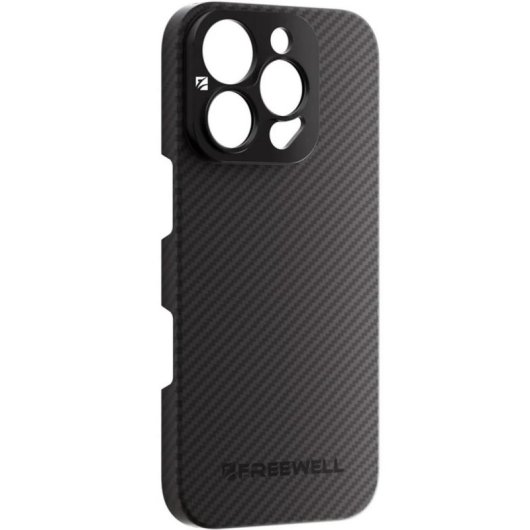Funda para móvil Freewell iPhone 16 Pro Max Filmmaker Kevlar Negra con soporte lentes 17mm