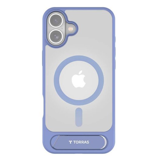 Funda para móvil Torras Pstand Series rígida magnética azul para iPhone 16