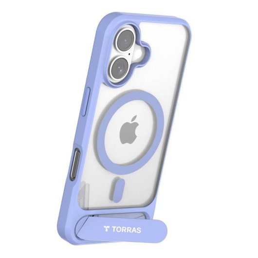 Funda para móvil Torras Pstand Series rígida magnética azul para iPhone 16