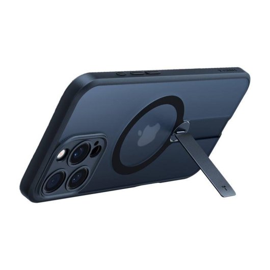 Funda para móvil Torras Pstand Spin Carcaça Protetora Alumínio Preto para iPhone 16 Pro Max