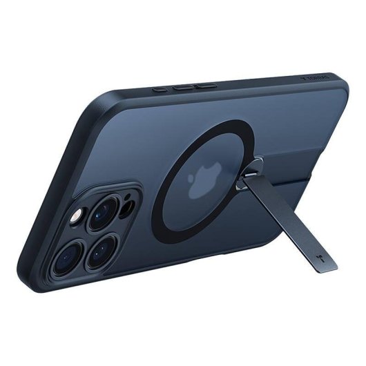 Funda para móvil Torras Pstand Spin Custodia alluminio nera con supporto per iPhone 16 Pro