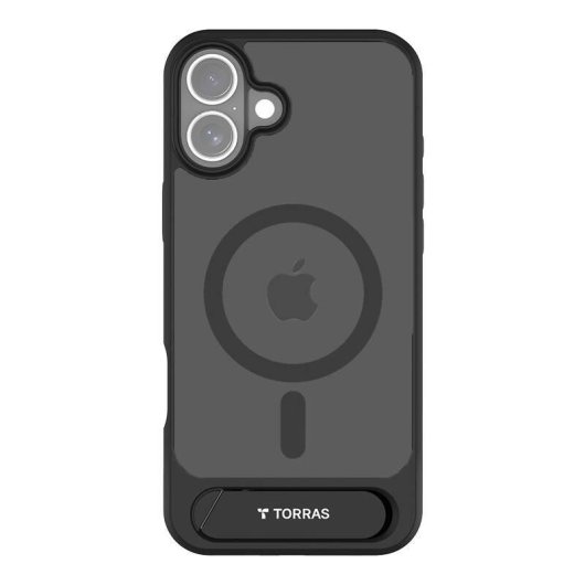 Funda para móvil Torras Pstand Serie Carcasa Magnética Negra para iPhone 16 Plus