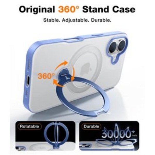 Funda para móvil Torras Ostand Spin Magnética 360º Azul para iPhone 16