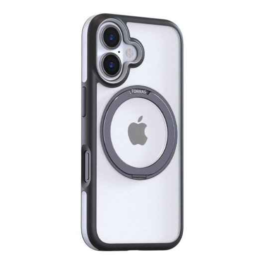 Funda para móvil Torras Ostand R Fusion rigide magnétique noire pour iPhone 16 Plus