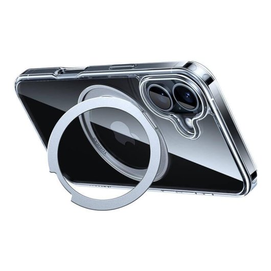 Funda para móvil Torras Ostand Pro Transparente TPU com anilha giratória para iPhone 16 Plus