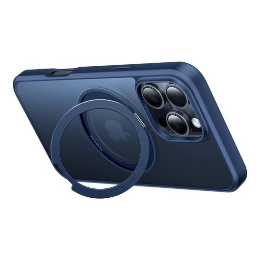 Funda para móvil Torras Ostand Pro rígida antifadiga azul para iPhone 16 Pro Max