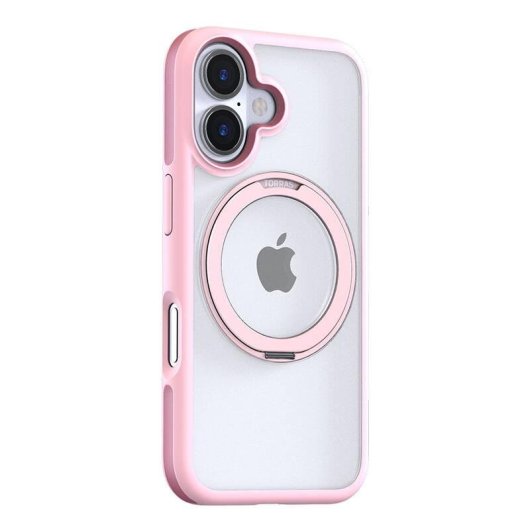 Capa para telemóvel Torras Ostand R Fusion rígida magnética rosa para iPhone 16