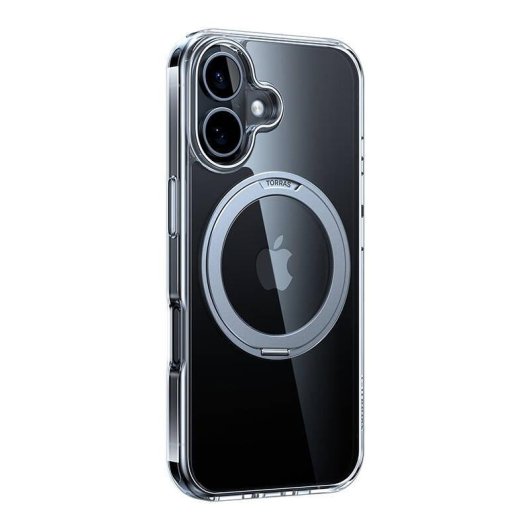 Funda para móvil Torras Ostand Pro Transparente TPU com anilha giratória para iPhone 16