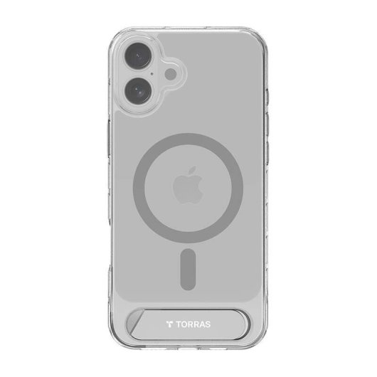 Funda para móvil Torras Pstand Series Transparente con soporte magnético para iPhone 16 Plus