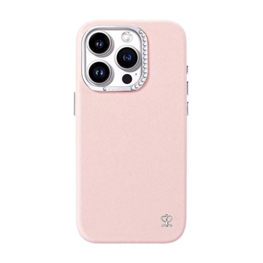Funda para móvil Joyroom Starry PN-14F4 cuir synthétique rose avec cristaux pour iPhone 14 Pro Max