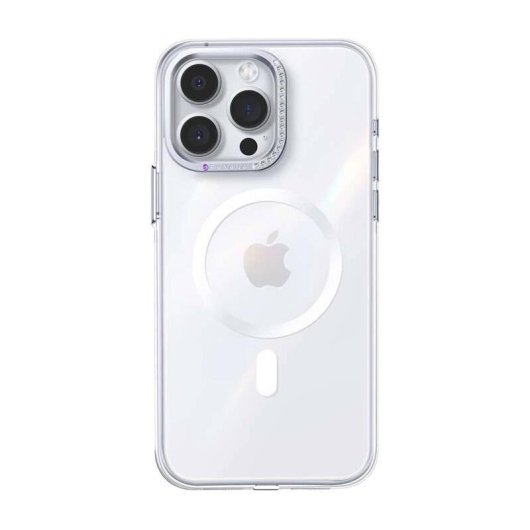 Custodia Joyroom PN-15B4 Glacier Magnetica Cristalli Trasparente per iPhone 15 Pro Max